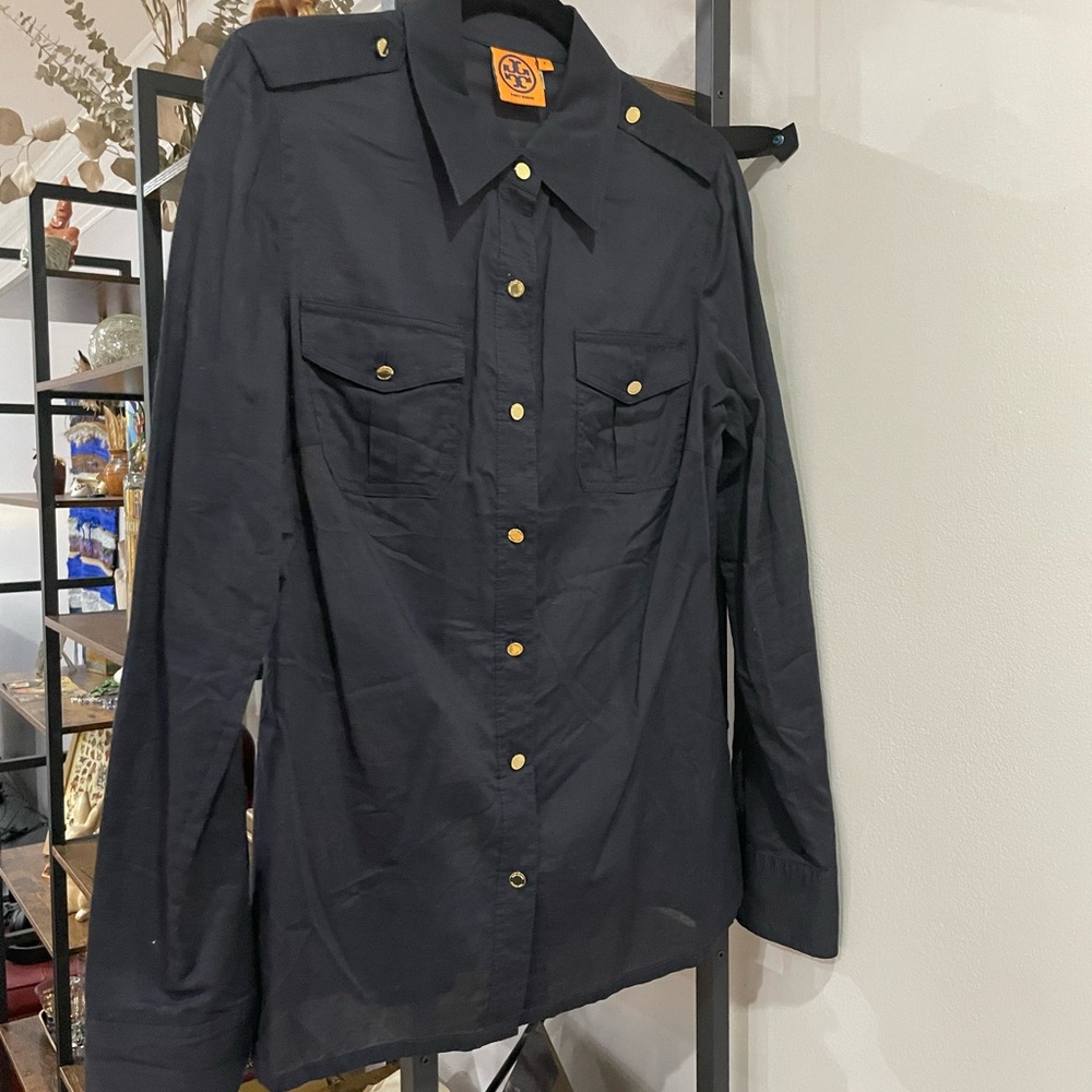 Sheer Cotton Tory Burch Button Down